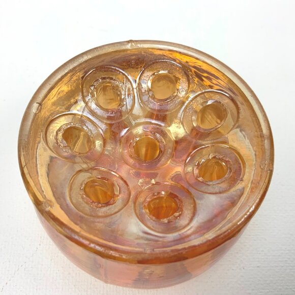 Vintage Flower Frogs Set Of 3 Clear, Carnival Glass, Ceramic - Picture 10 of 16